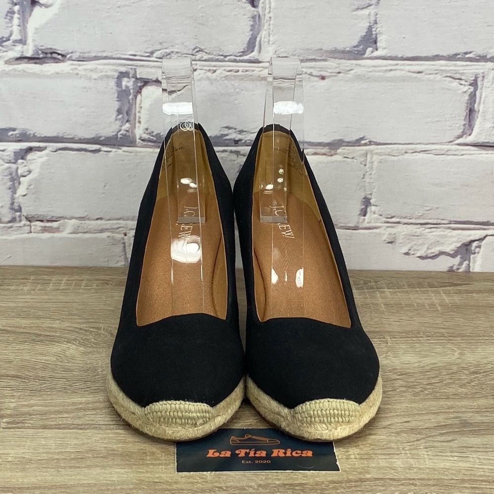 J. Crew Seville Black Espadrille Wedge - Picture 2 of 9
